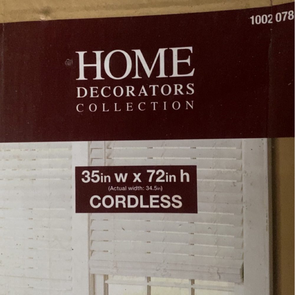 Home Decor Collection Blinds 34w 64h faux wood